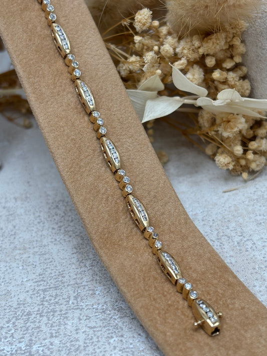 9ct Gold Diamond Bracelet