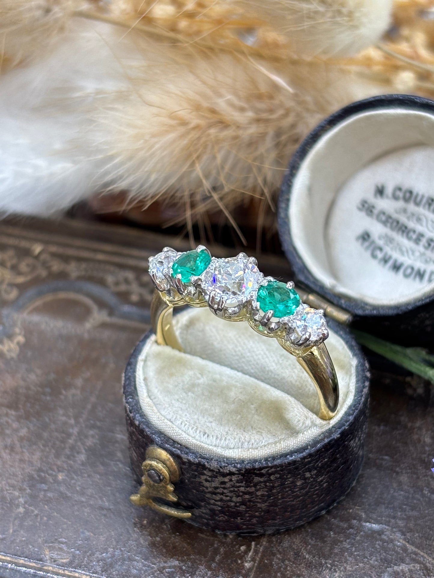 Antique Emerald and Diamond Ring.