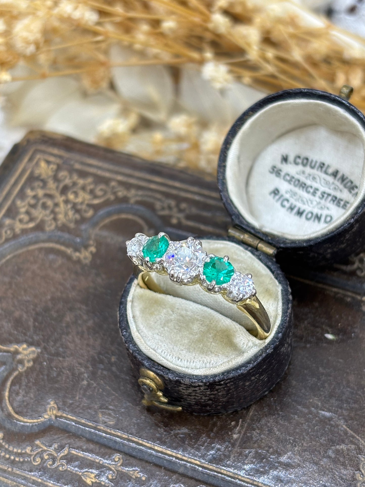 Antique Emerald and Diamond Ring.