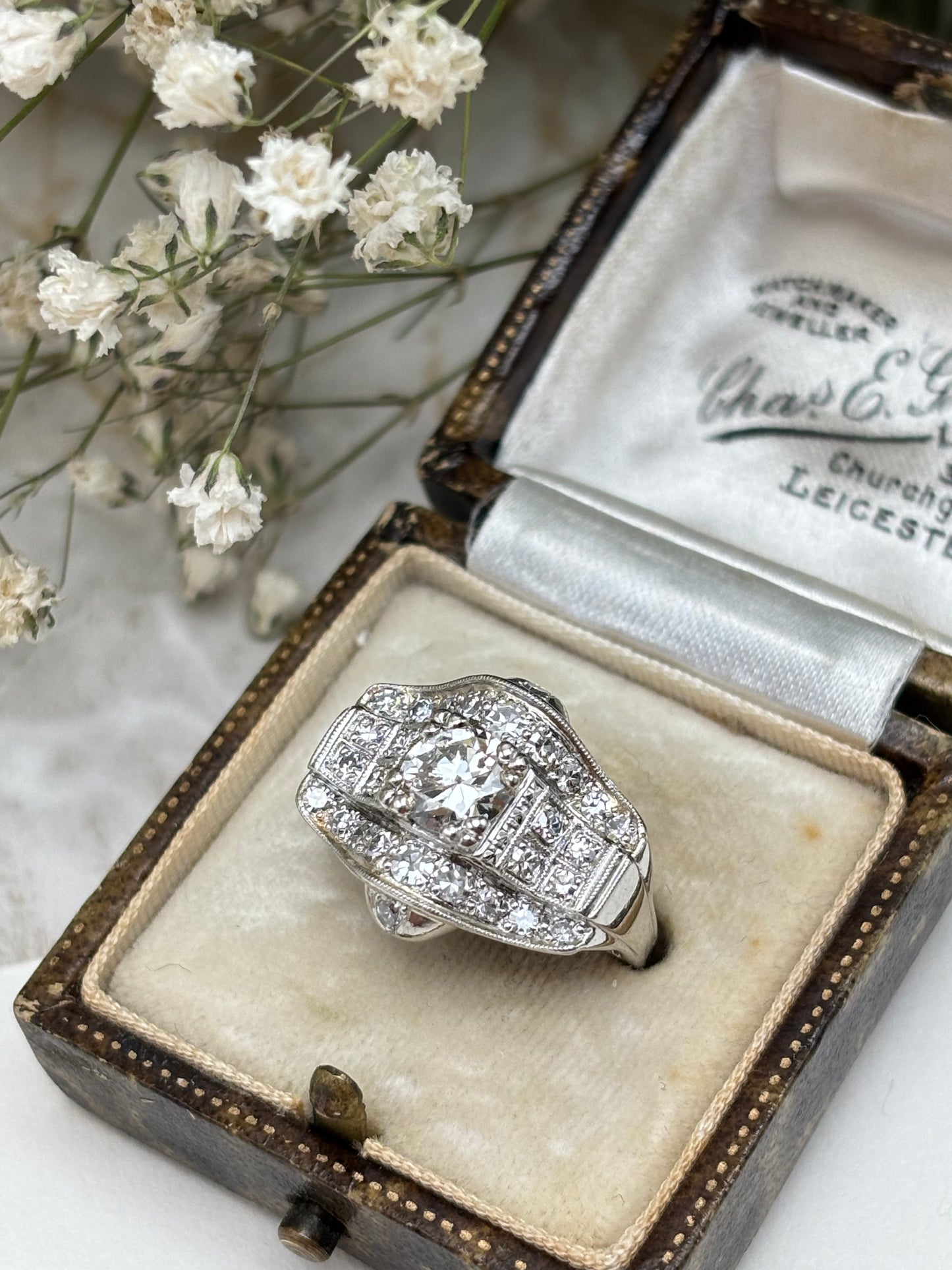 Art Deco Diamond Cluster Ring.