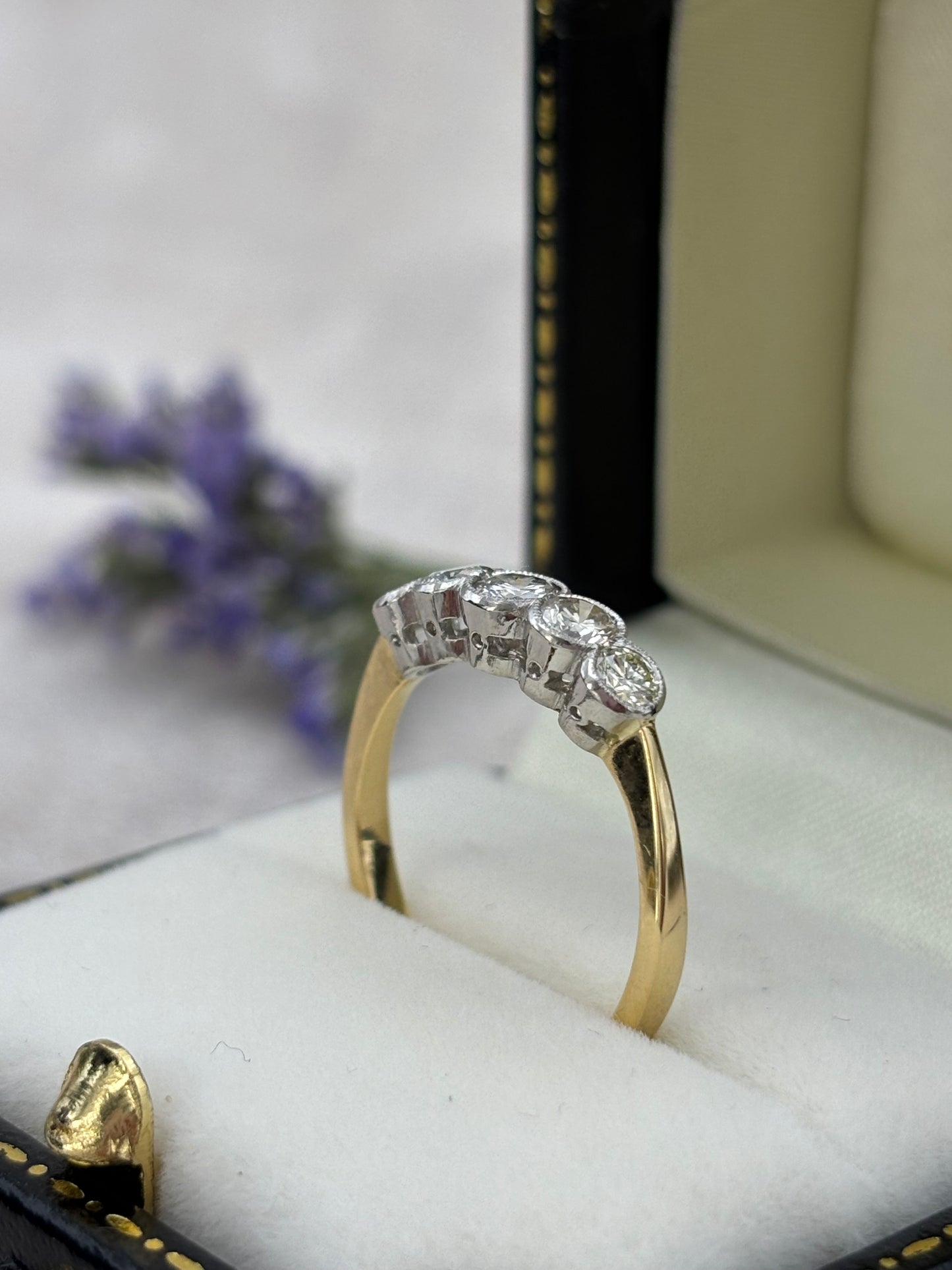 18ct Gold and Platinum Five Stone Diamond Ring