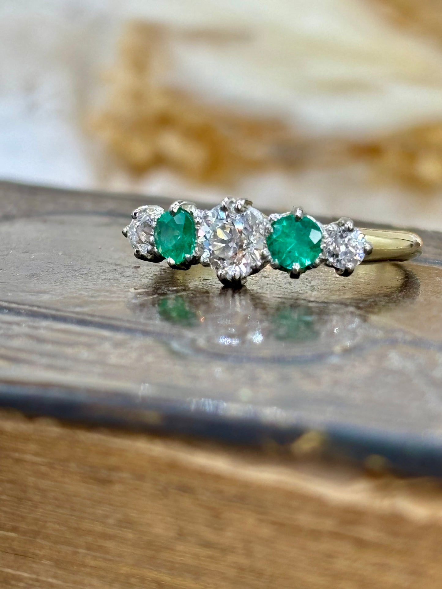 Antique Emerald and Diamond Ring.