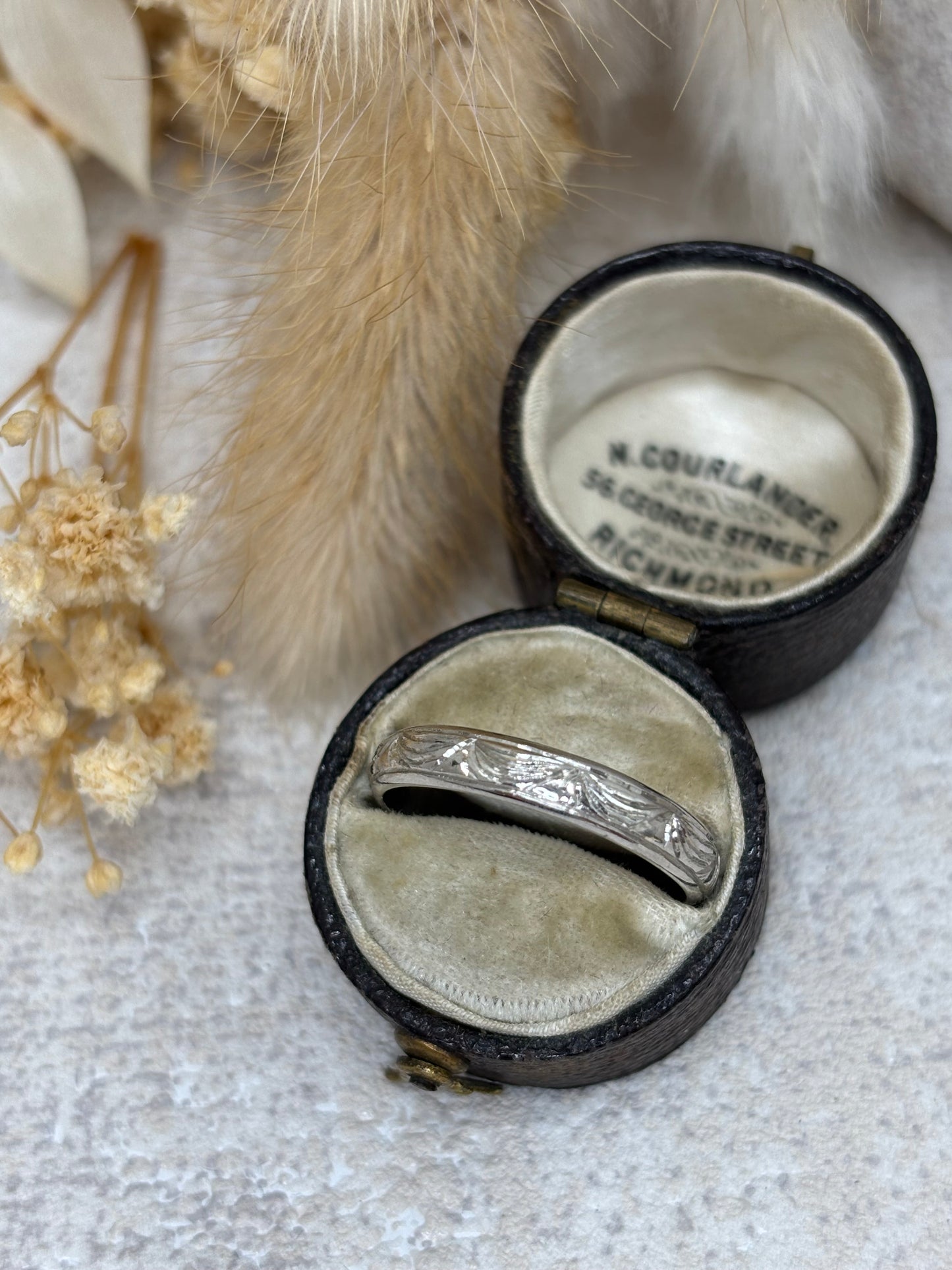 Vintage Platinum Wedding Ring